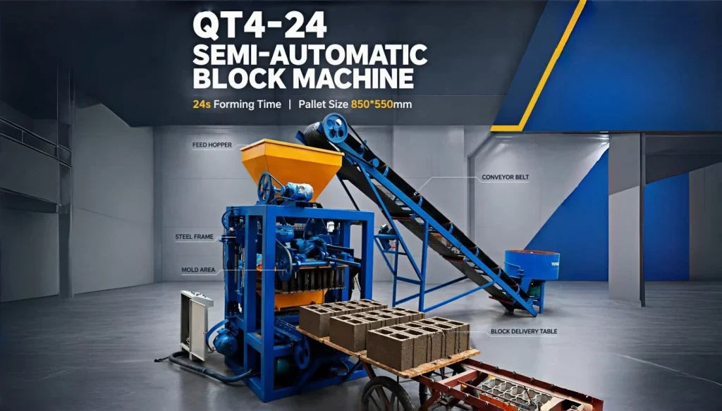QT4-24 concrete block machine